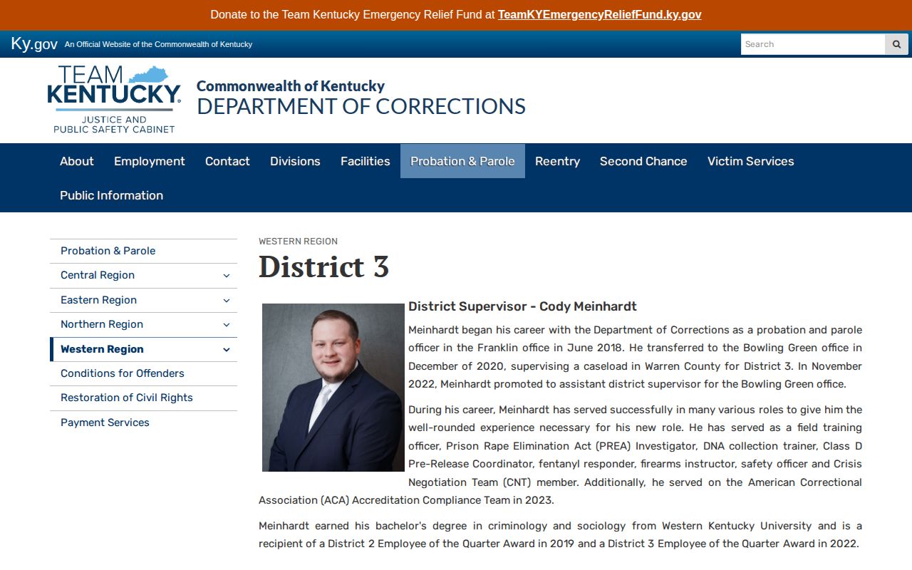 Adair County parole and probation District 3 office source